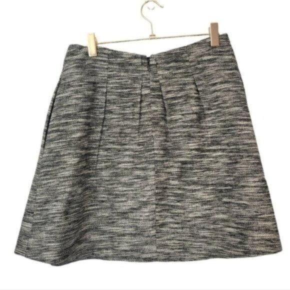 Madewell | Countdown Pleated A line Skirt Tweed Gray - Picture 3 of 8